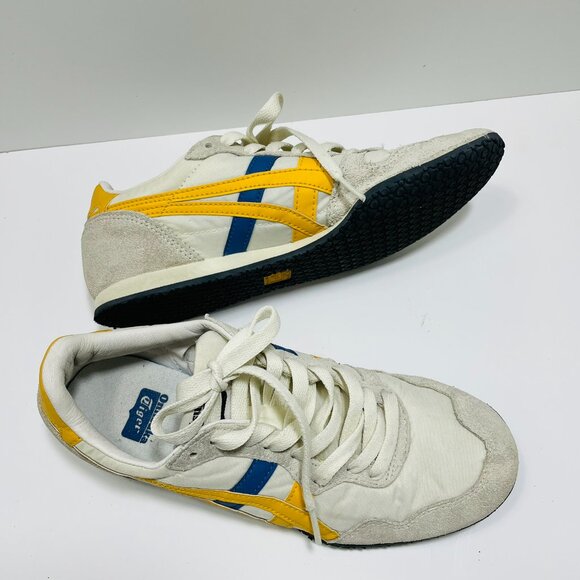 Onitsuka Tiger Serrano Sneakers White Yellow Blue – Women’s US 4 /Youth US 3 - Picture 3 of 9